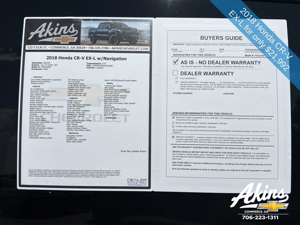 Used 2018 Honda CR-V EX-L image 20