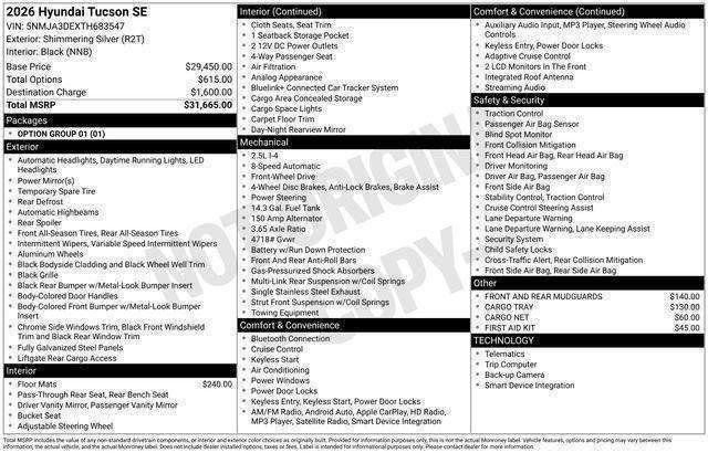 New 2026 Hyundai Tucson SE image 27