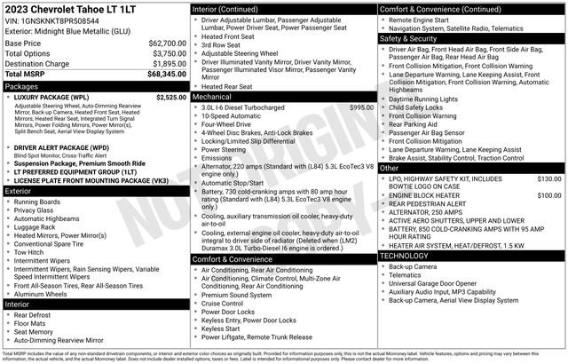 Used 2023 Chevrolet Tahoe LT w/ Luxury Package image 12