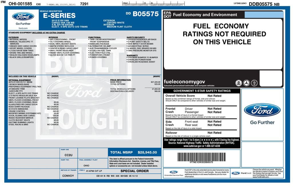 Used 2013 Ford E-150 and Econoline 150 Commercial image 3