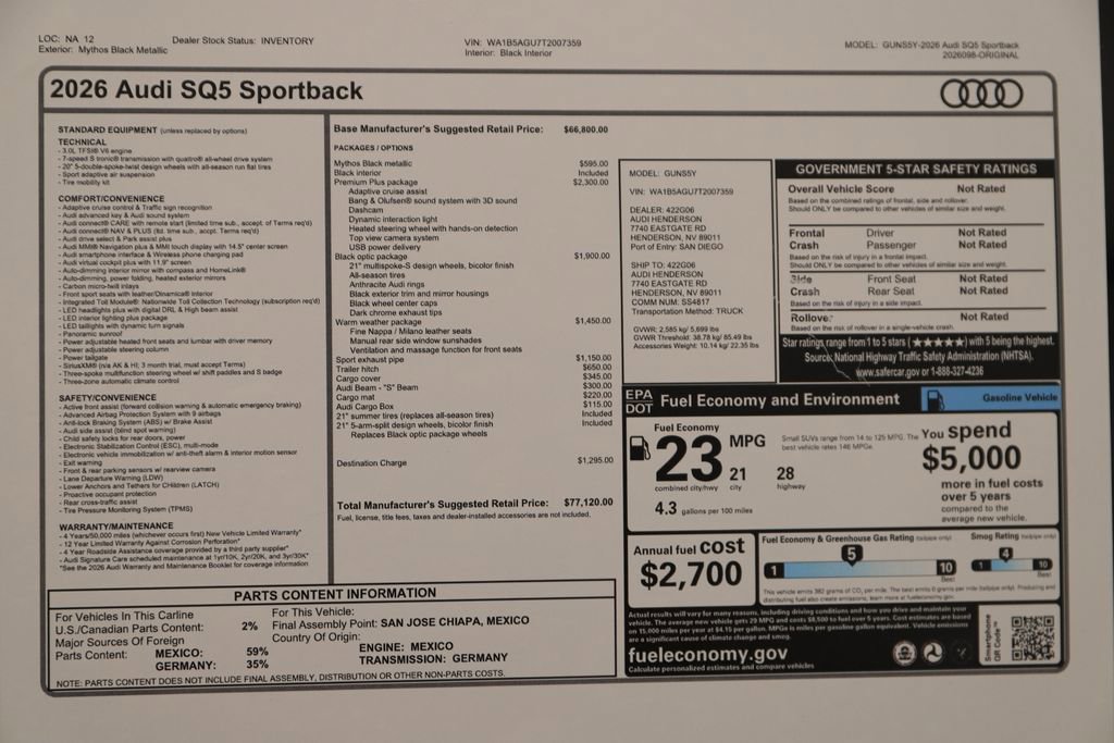 New 2026 Audi SQ5 Premium Plus image 39