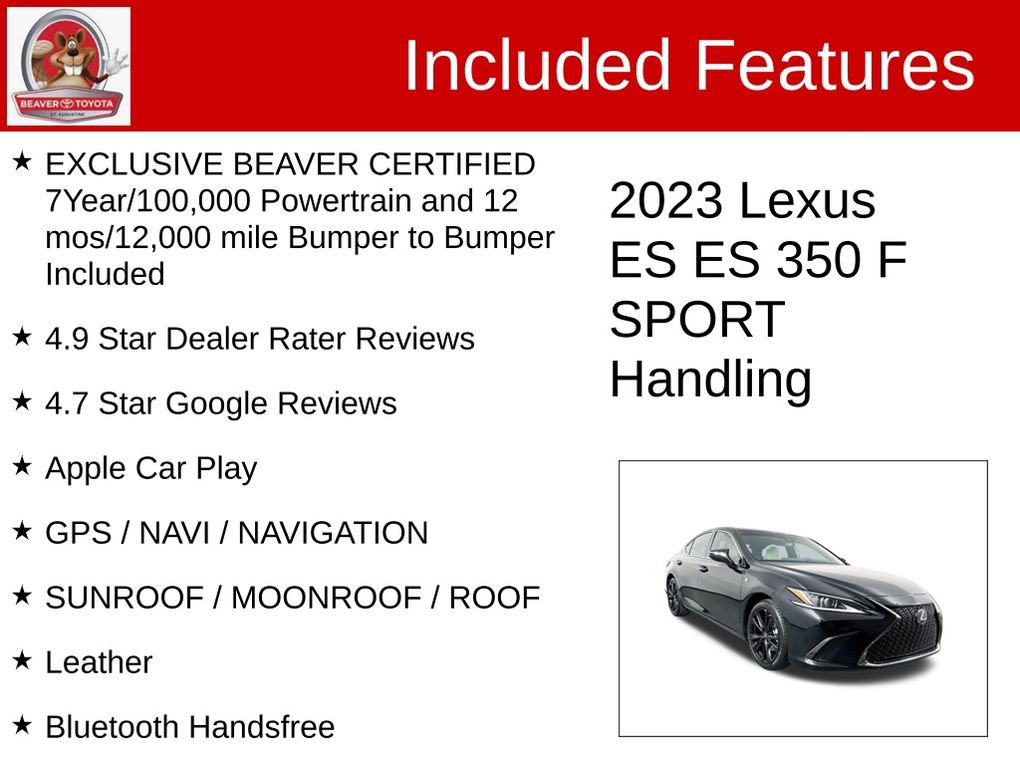 Used 2023 Lexus ES 350 F Sport w/ Accessory Package (Z2) image 4