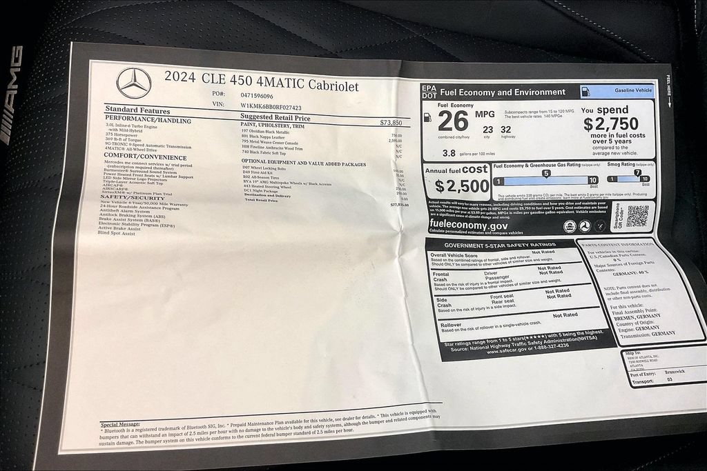 Certified 2024 Mercedes-Benz CLE 450 4MATIC Cabriolet image 22