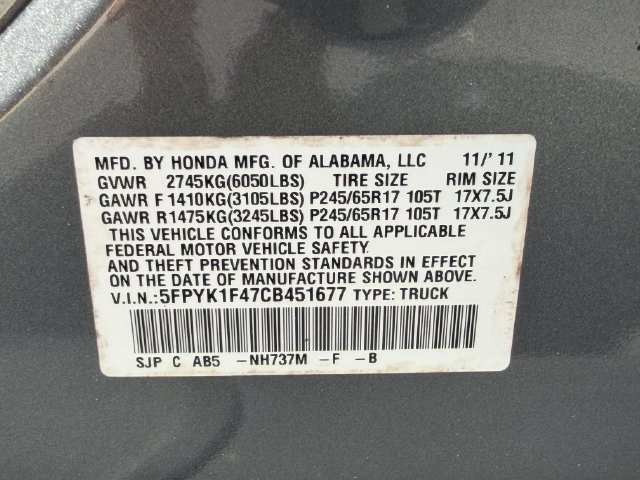 Used 2012 Honda Ridgeline RTS image 34