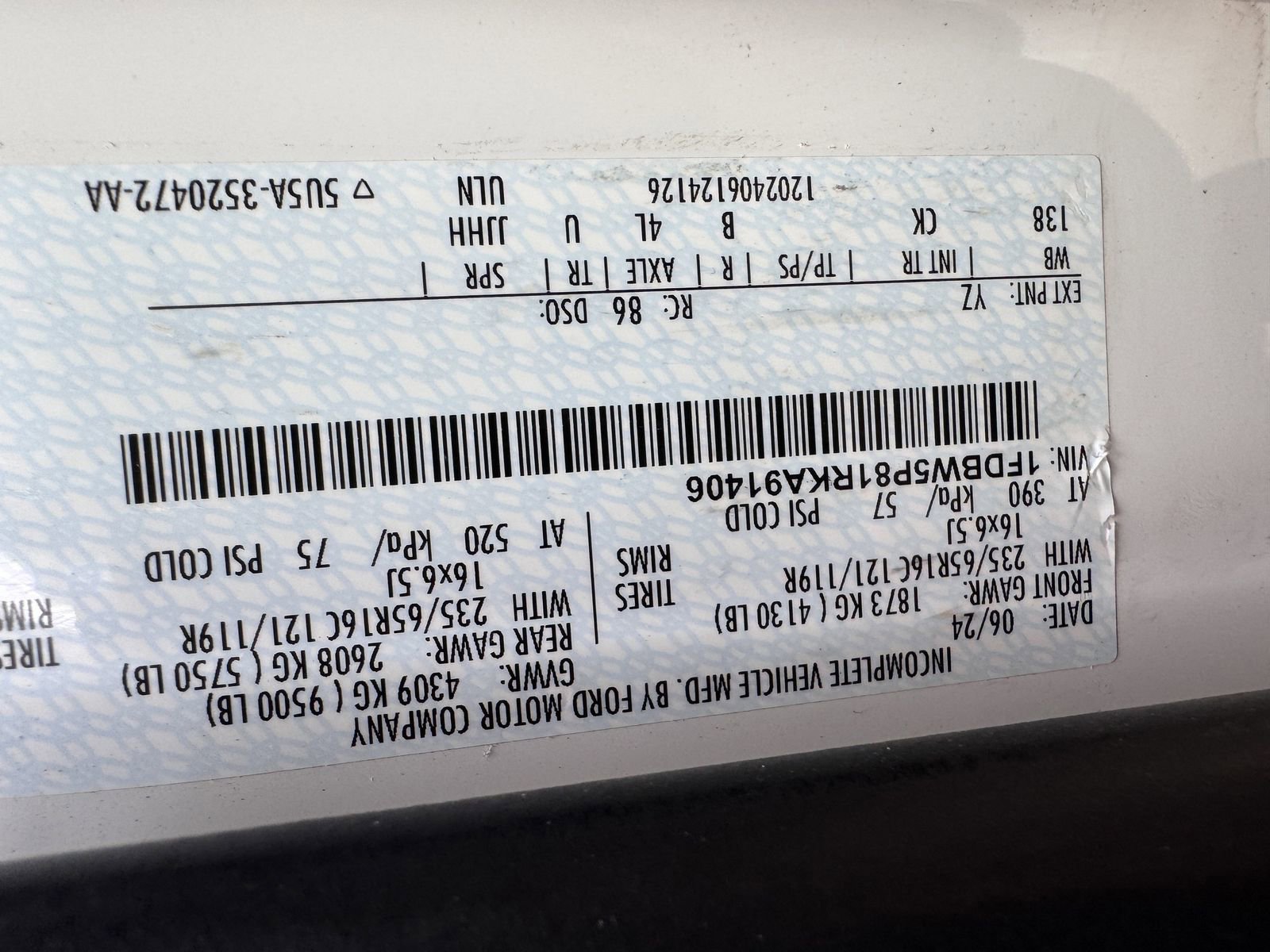 New 2024 Ford Transit 350 w/ Interior Upgrade Package image 23