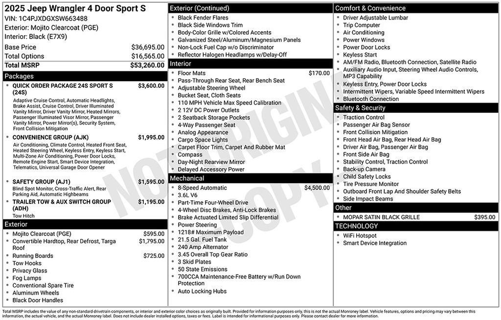 New 2025 Jeep Wrangler Sport S image 29