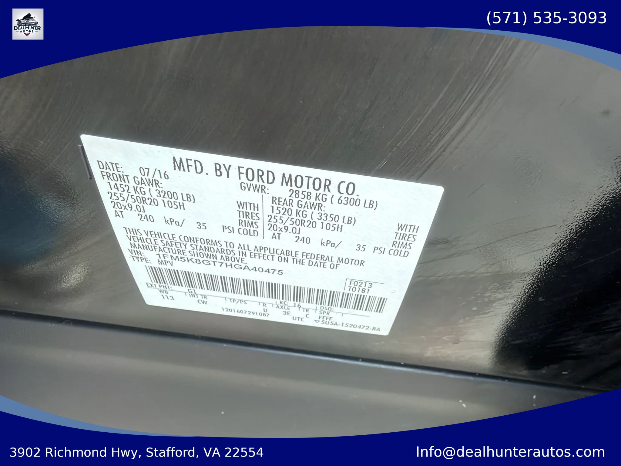 Used 2017 Ford Explorer Sport w/ Equipment Group 401A AWD/4WD image 35