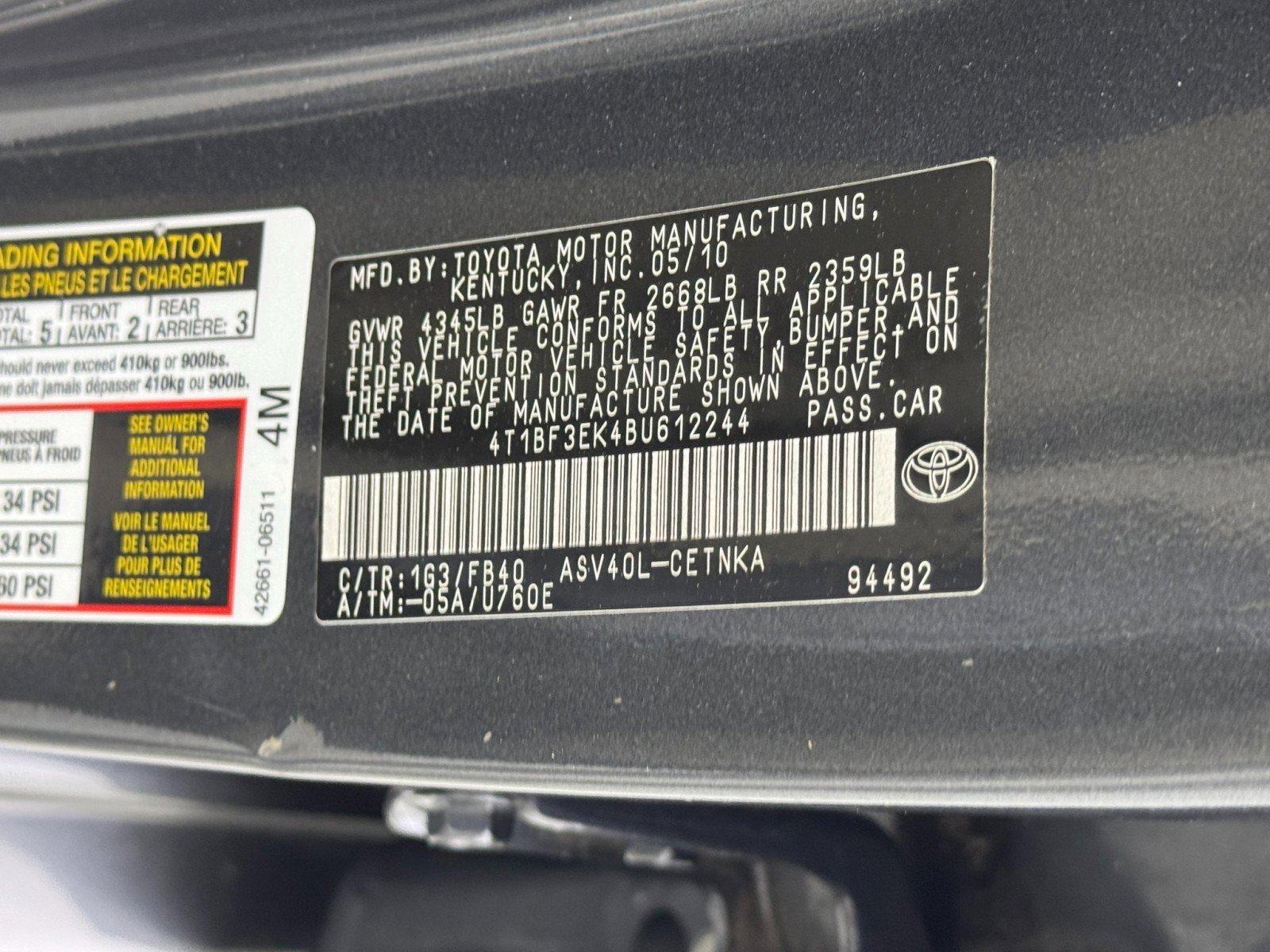 Used 2011 Toyota Camry LE w/ LE Extra-Value Pkg image 34