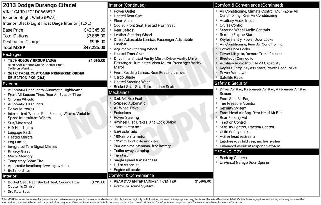 Used 2013 Dodge Durango Citadel w/ Technology Group AWD/4WD image 2