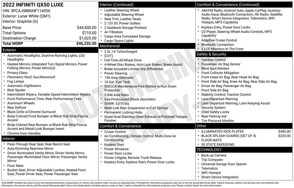 Used 2022 INFINITI QX50 Luxe image 32