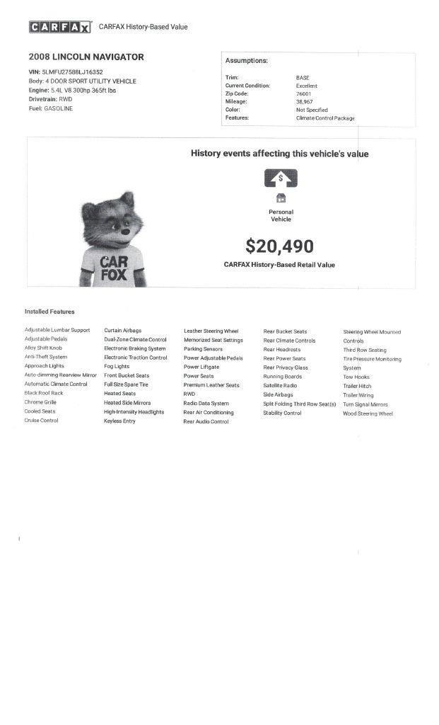 Used 2008 Lincoln Navigator 2WD image 1