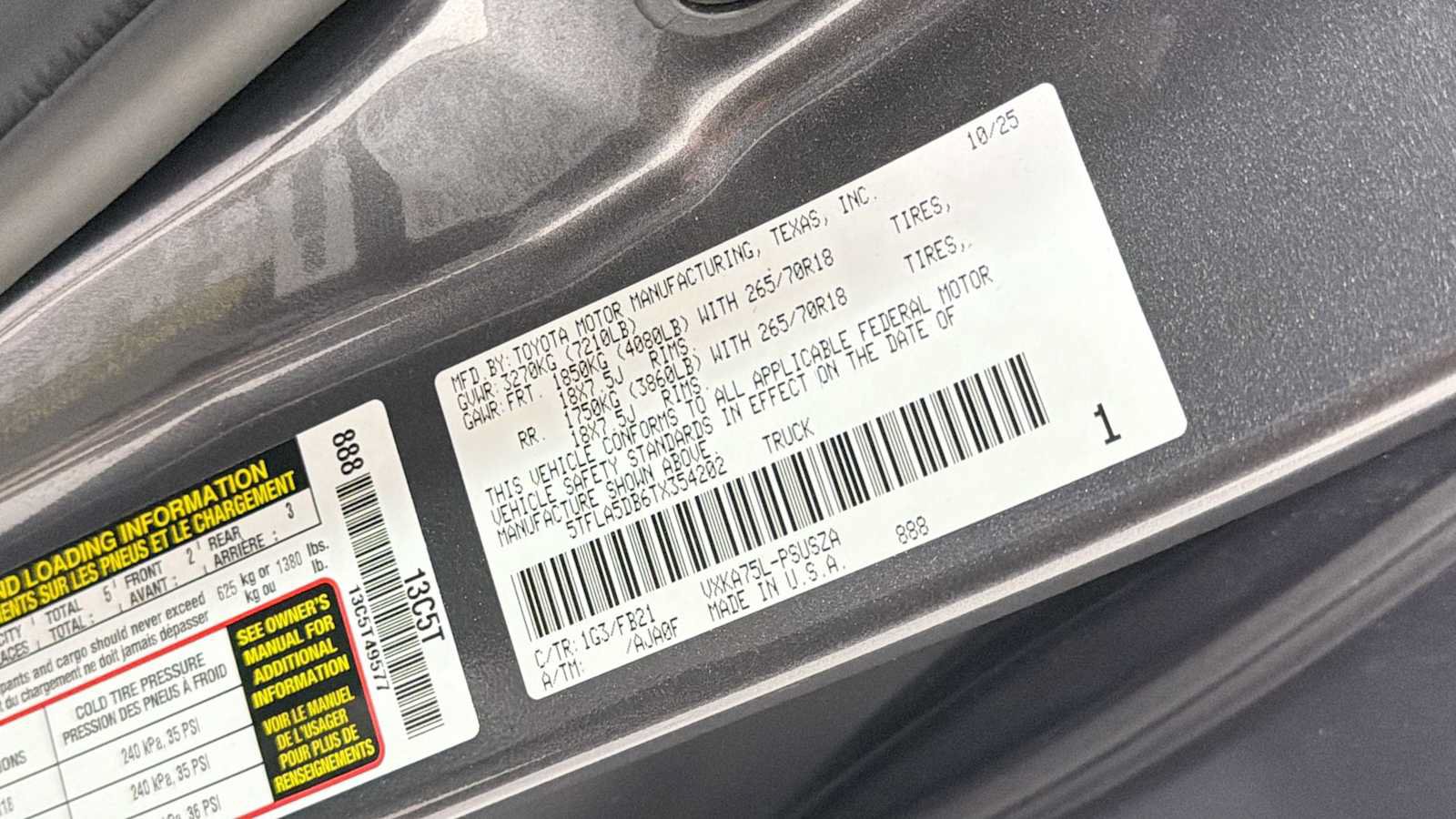 Certified 2026 Toyota Tundra SR5 w/ SR5 Convenience Package AWD/4WD image 11