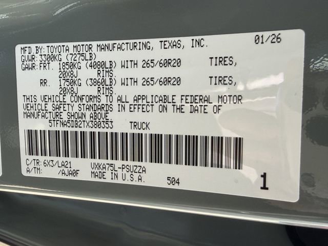 New 2026 Toyota Tundra Platinum image 30