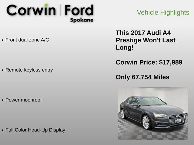 Used 2017 Audi A4 2.0T Prestige w/ Prestige Package image 36