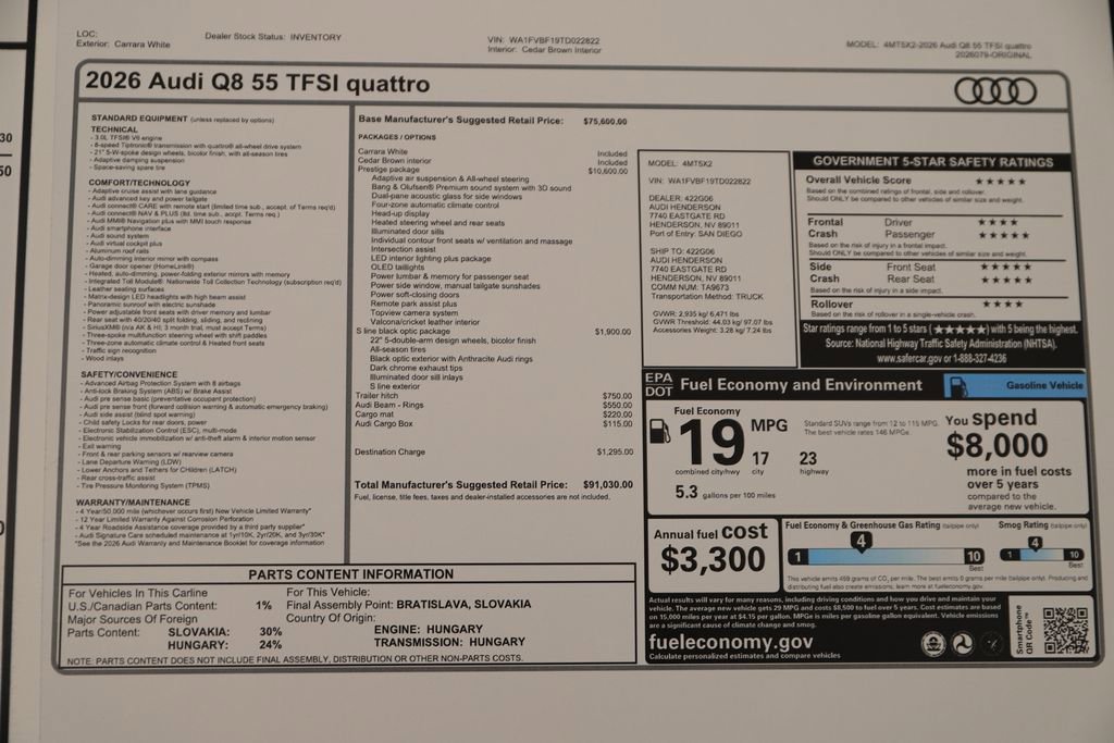 New 2026 Audi Q8 Prestige image 32