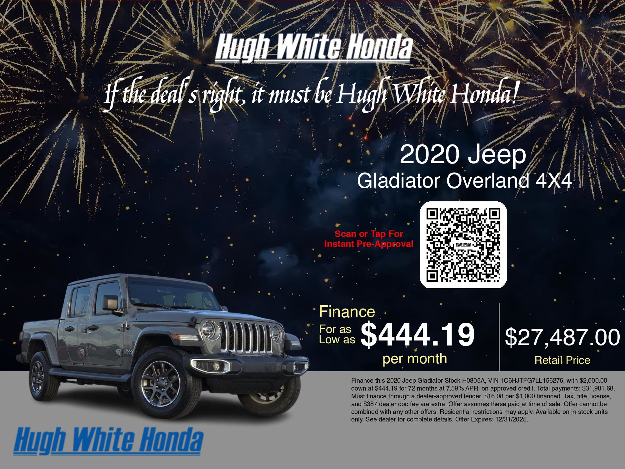 Used 2020 Jeep Gladiator Overland image 3