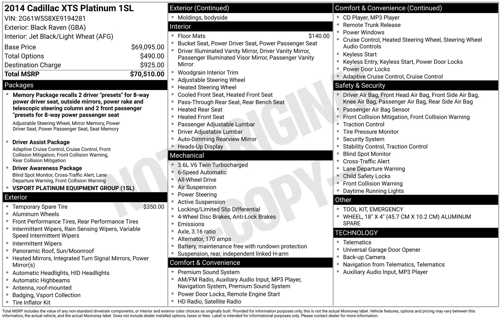 Used 2014 Cadillac XTS Platinum image 4