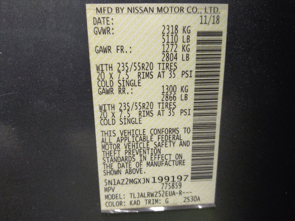 Used 2018 Nissan Murano SL w/ Midnight Edition Package FWD image 33