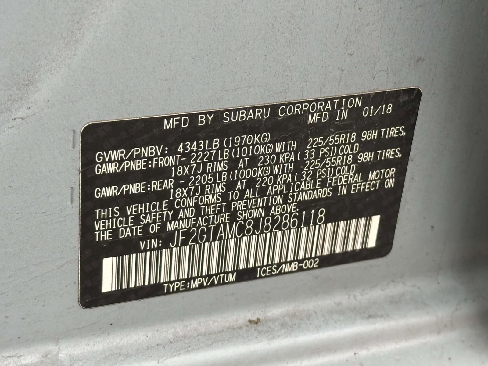 Used 2018 Subaru Crosstrek 2.0i Limited image 10