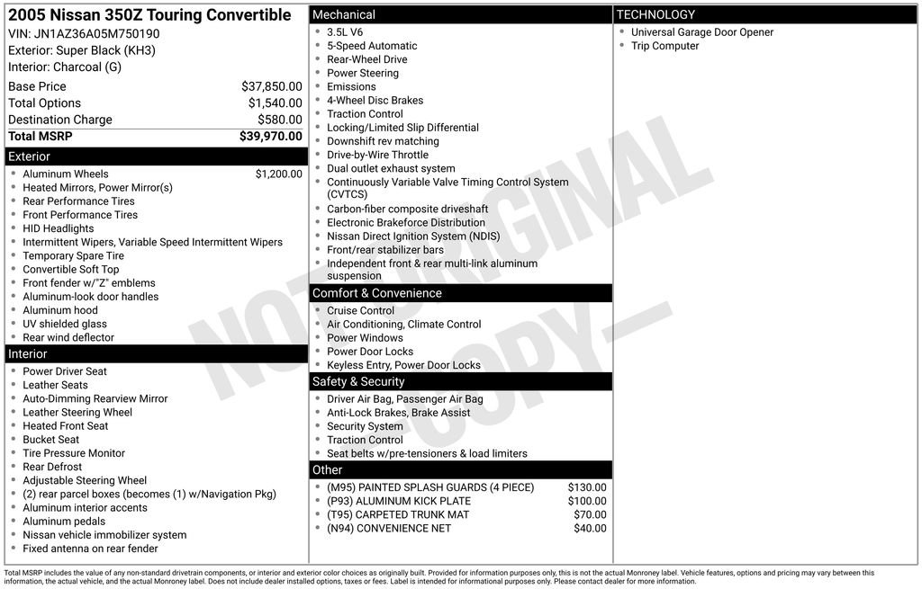 Used 2005 Nissan 350Z Touring image 33