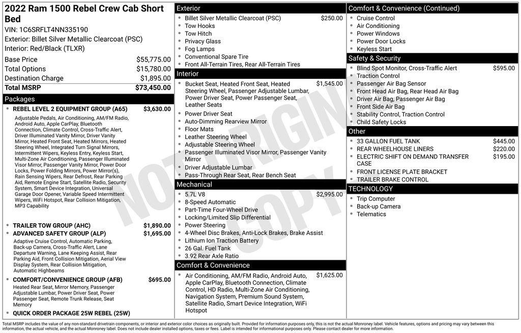Used 2022 RAM 1500 Rebel w/ Rebel Level 2 Equipment Group AWD/4WD image 6