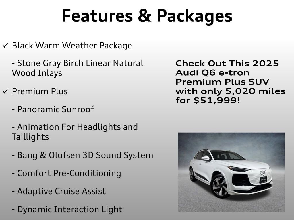 Used 2025 Audi Q6 e-tron Premium Plus w/ Premium Plus image 20