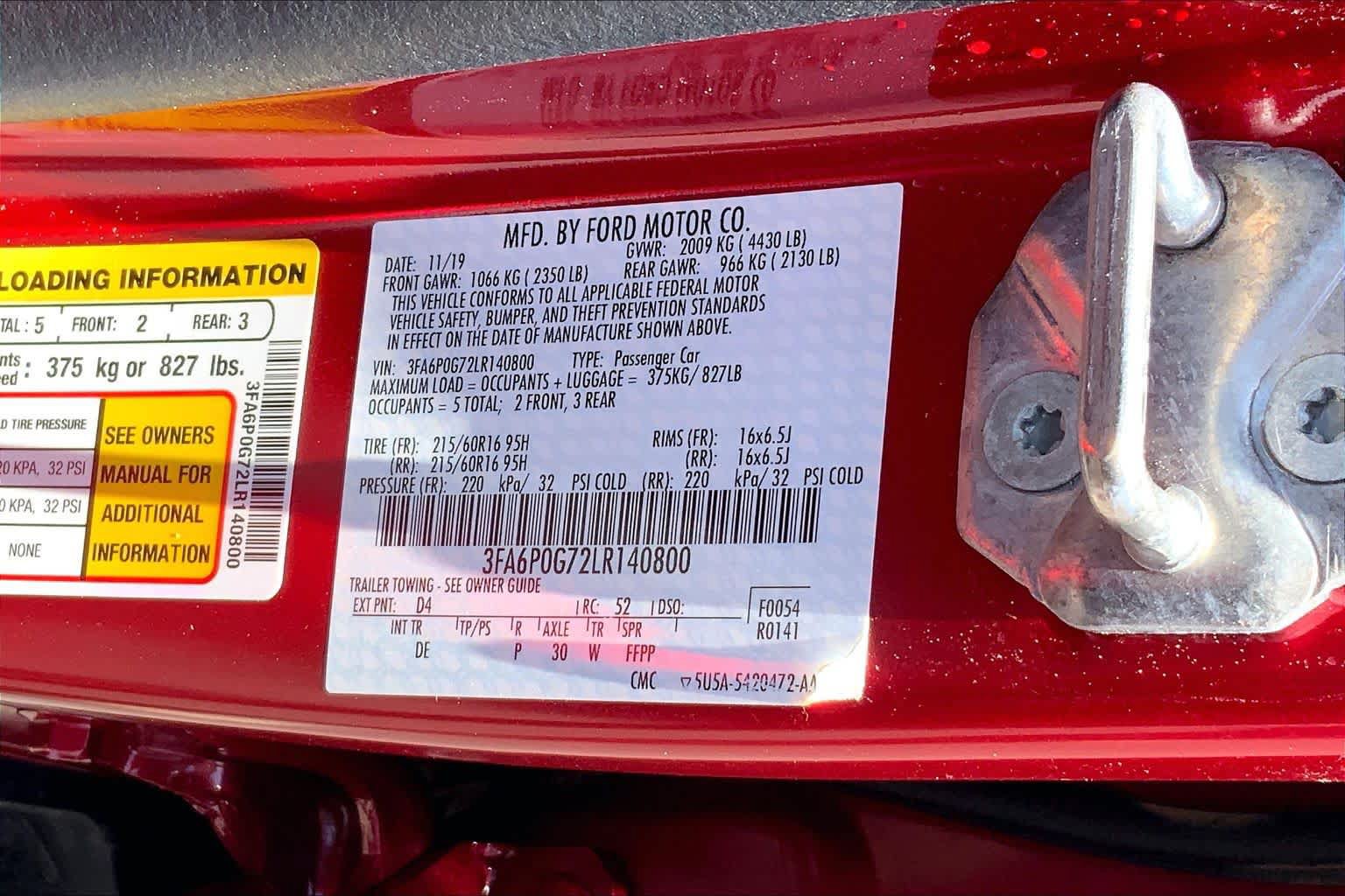 Used 2020 Ford Fusion S FWD image 37