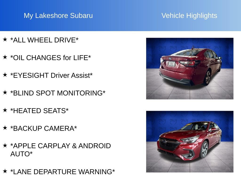 Certified 2025 Subaru Legacy Premium AWD/4WD image 6