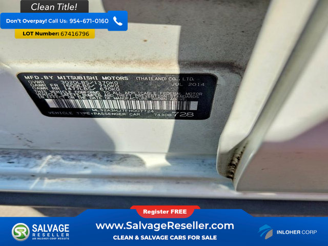 Used 2015 Mitsubishi Mirage DE FWD image 16