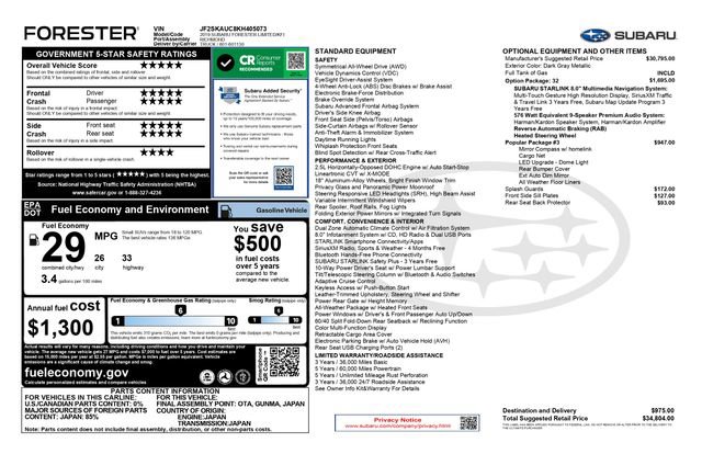 Used 2019 Subaru Forester Limited w/ Popular Package #3 video 3