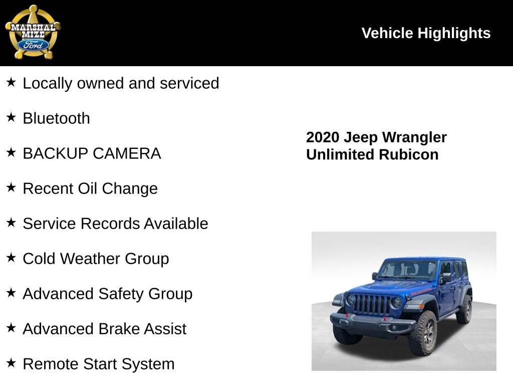 Used 2020 Jeep Wrangler Unlimited Rubicon AWD/4WD image 2