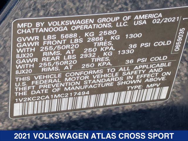 Used 2021 Volkswagen Atlas Cross Sport SE w/ Panoramic Sunroof Package AWD/4WD image 22
