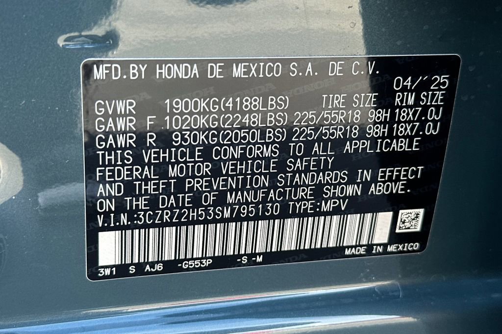 New 2025 Honda HR-V Sport image 33