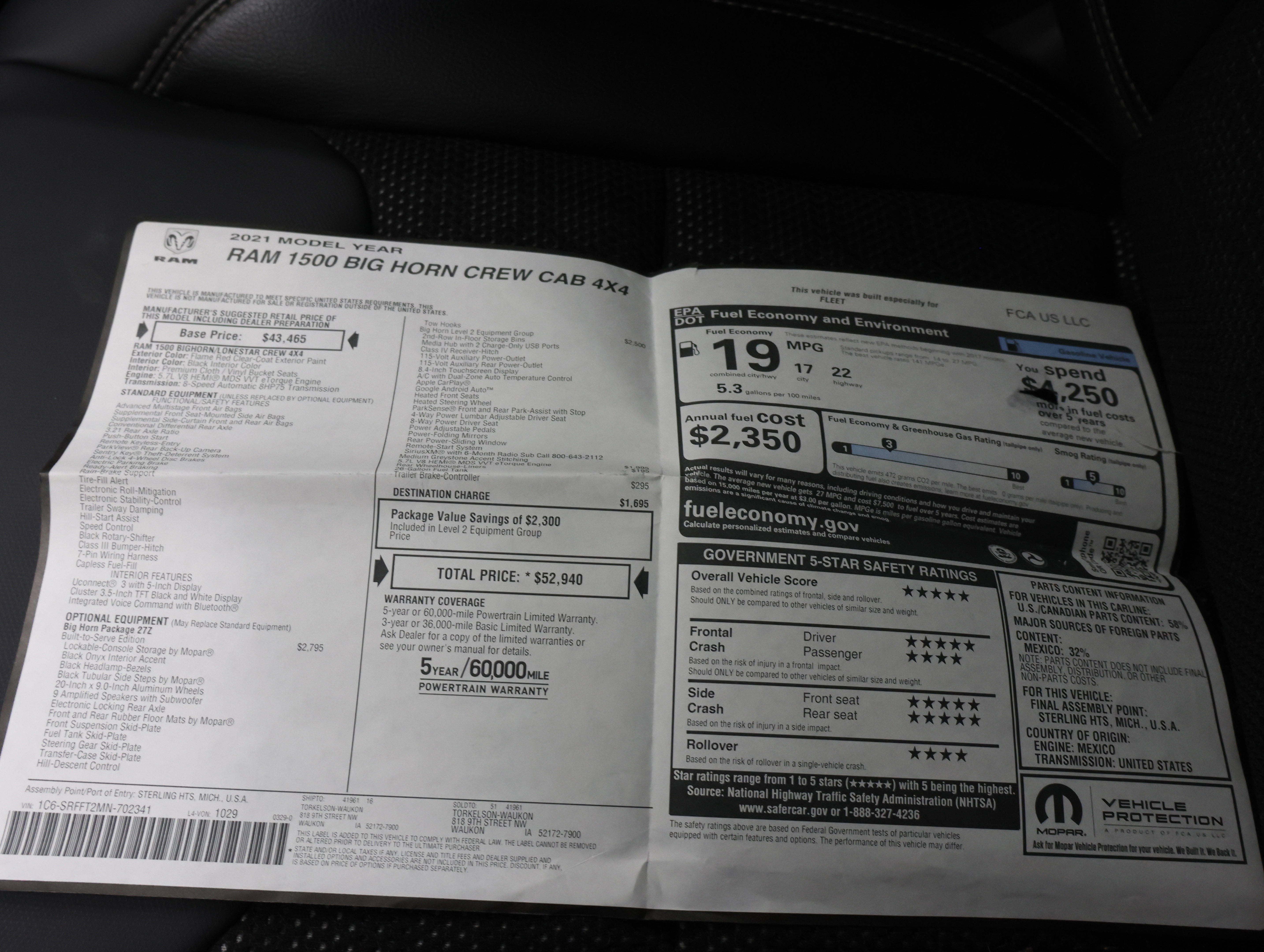 Used 2021 RAM 1500 Big Horn w/ Built-to-serve Edition image 62