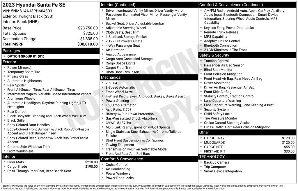 Used 2023 Hyundai Santa Fe SE image 6