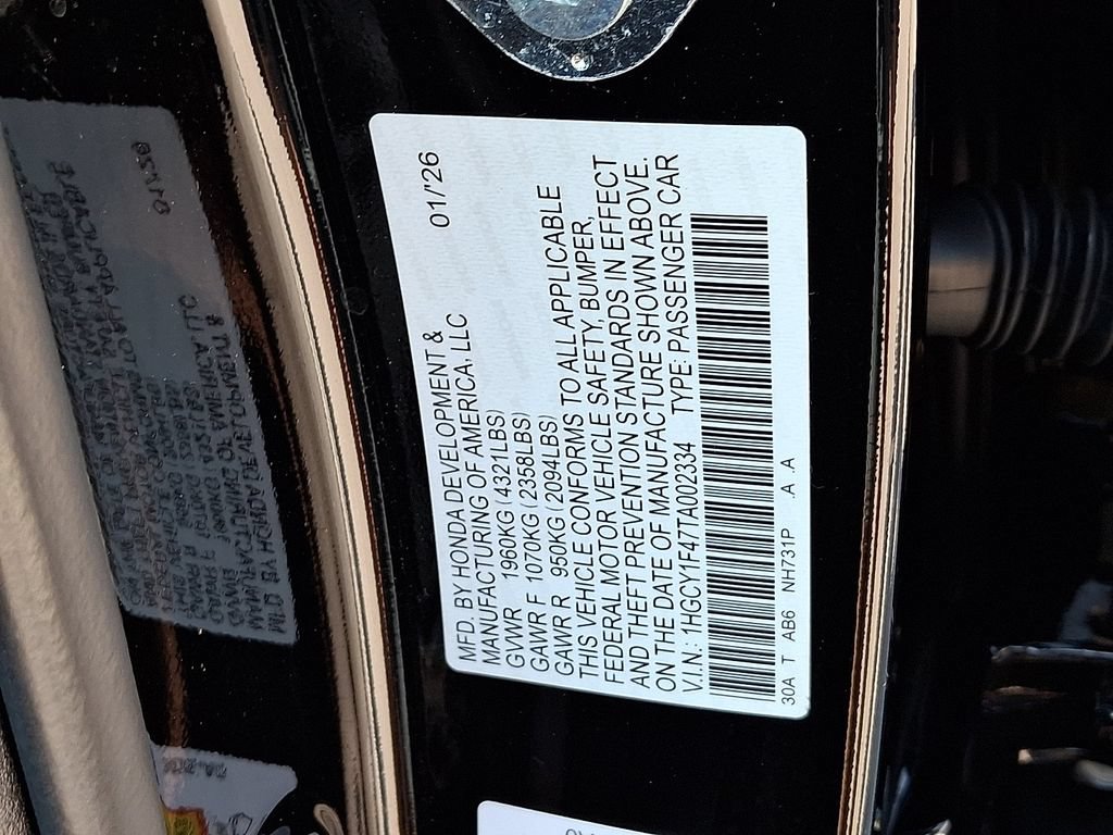 Certified 2026 Honda Accord SE image 19