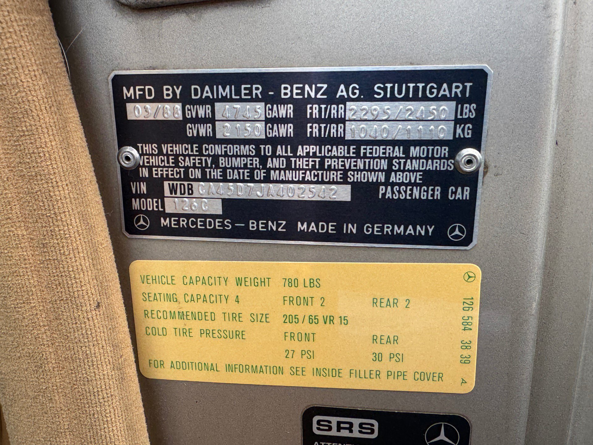Used 1988 Mercedes-Benz 560 SEC image 47