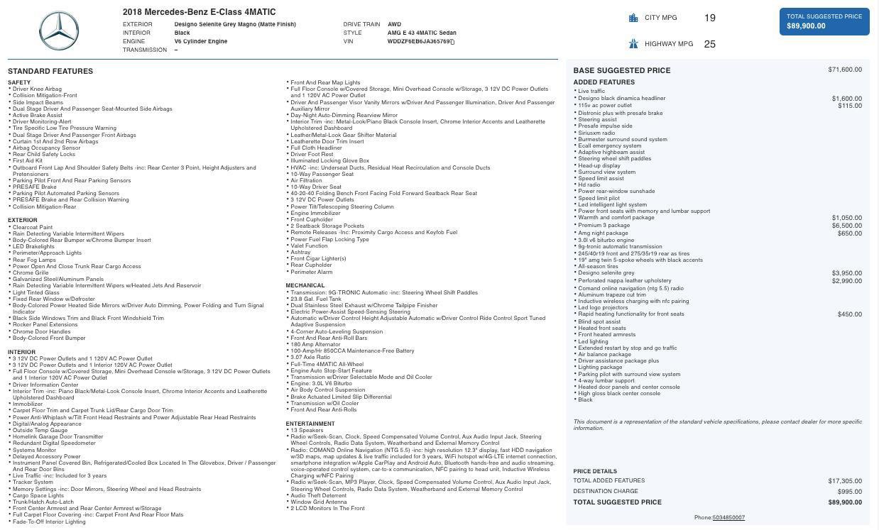 Used 2018 Mercedes-Benz E 43 AMG 4MATIC Sedan image 5