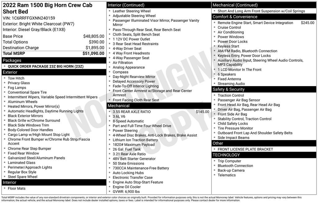 Certified 2022 RAM 1500 Big Horn image 7
