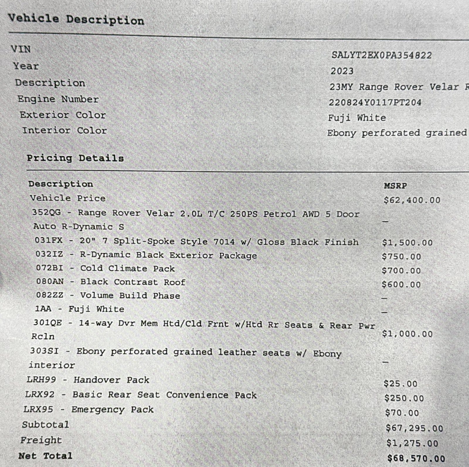 Used 2023 Land Rover Range Rover Velar R-Dynamic S image 2