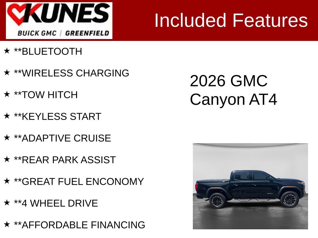 Used 2026 GMC Canyon AT4 w/ Technology Plus Package AWD/4WD image 3