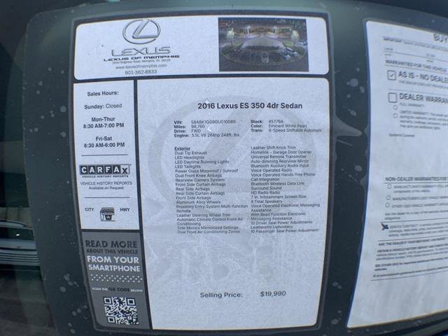 Used 2016 Lexus ES 350 image 26