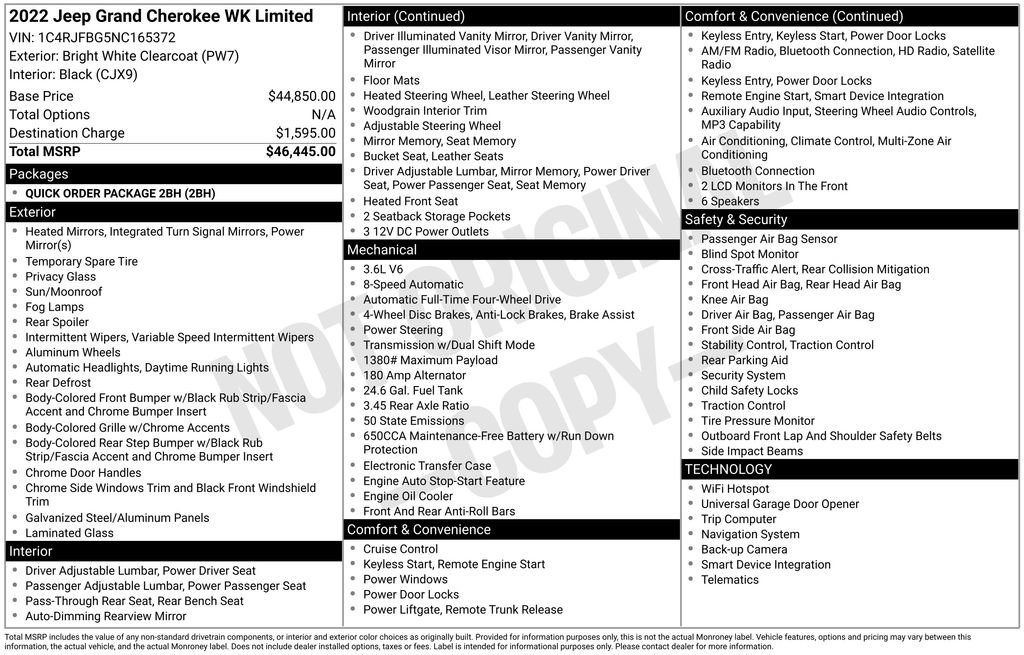 Used 2022 Jeep Grand Cherokee Limited AWD/4WD image 2