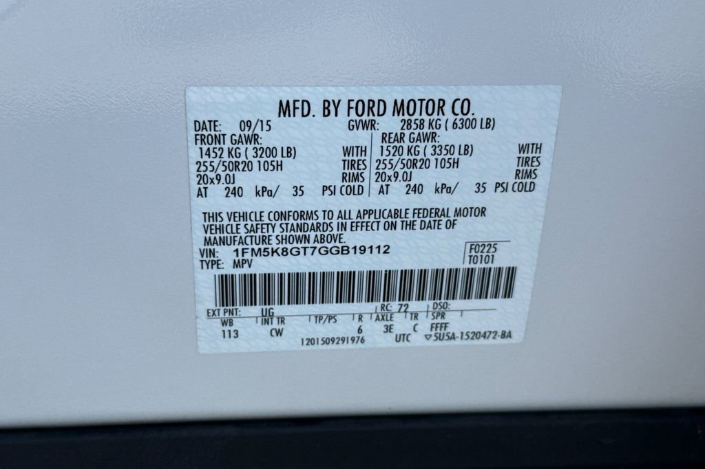 Used 2016 Ford Explorer Sport w/ Equipment Group 401A AWD/4WD image 41