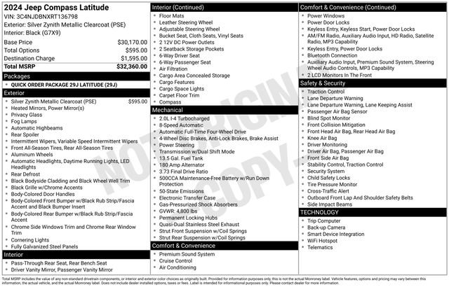 Certified 2024 Jeep Compass Latitude image 30