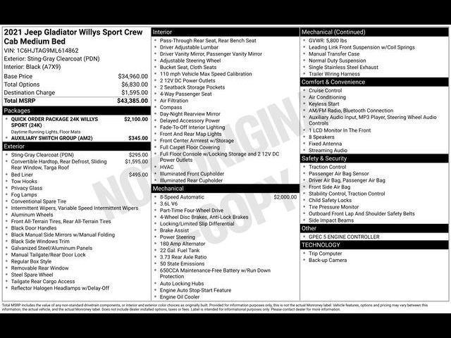 Used 2021 Jeep Gladiator Sport image 7