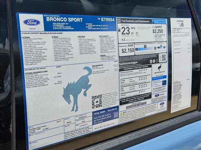 New 2026 Ford Bronco Sport Badlands w/ Badlands Tech Package AWD/4WD image 18