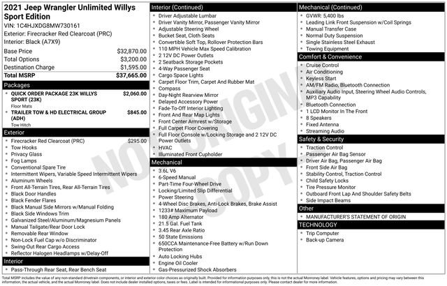 Used 2021 Jeep Wrangler Unlimited Sport image 9