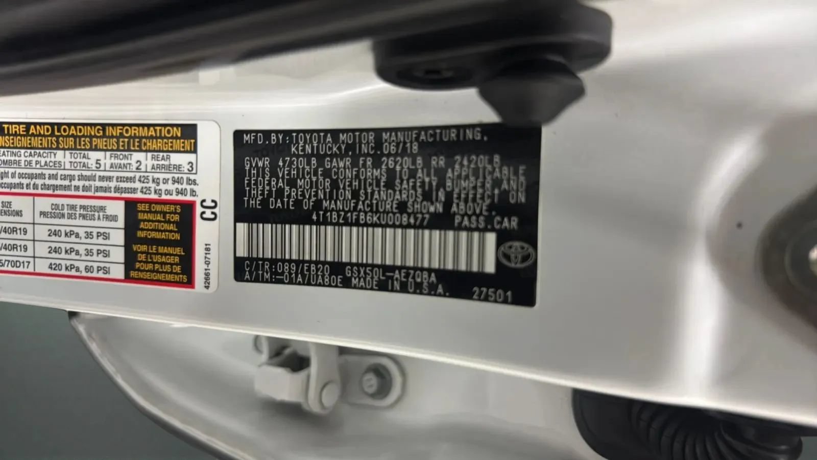 Used 2019 Toyota Avalon XSE w/ Carpet Mat Package FWD image 34
