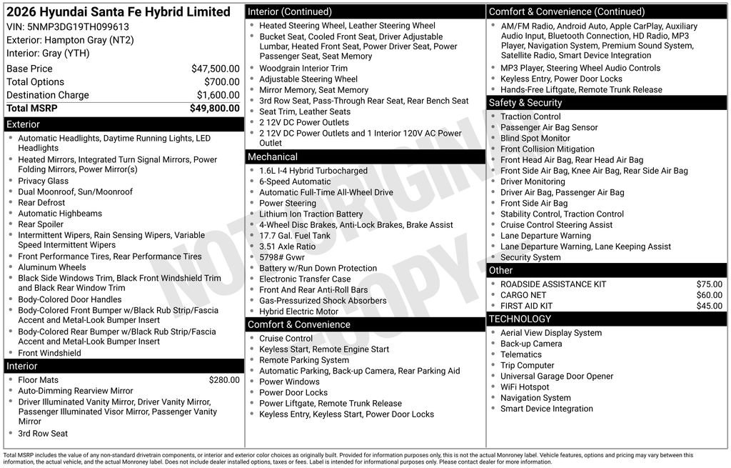 New 2026 Hyundai Santa Fe Limited image 28